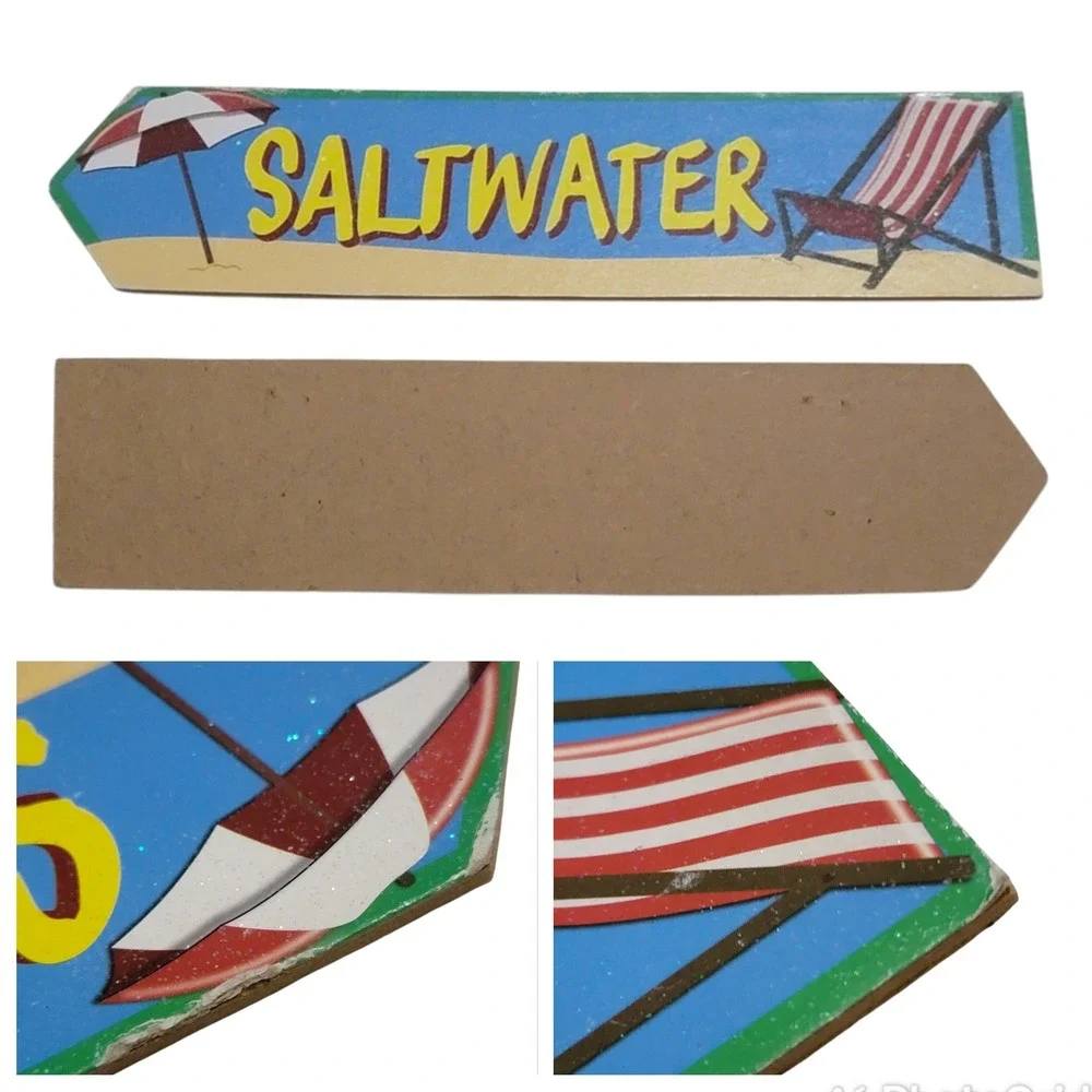 Beach Summer Wall Decor Signs Set of‎ 4 Sand Castle Sun Coastal Vibes Nautical